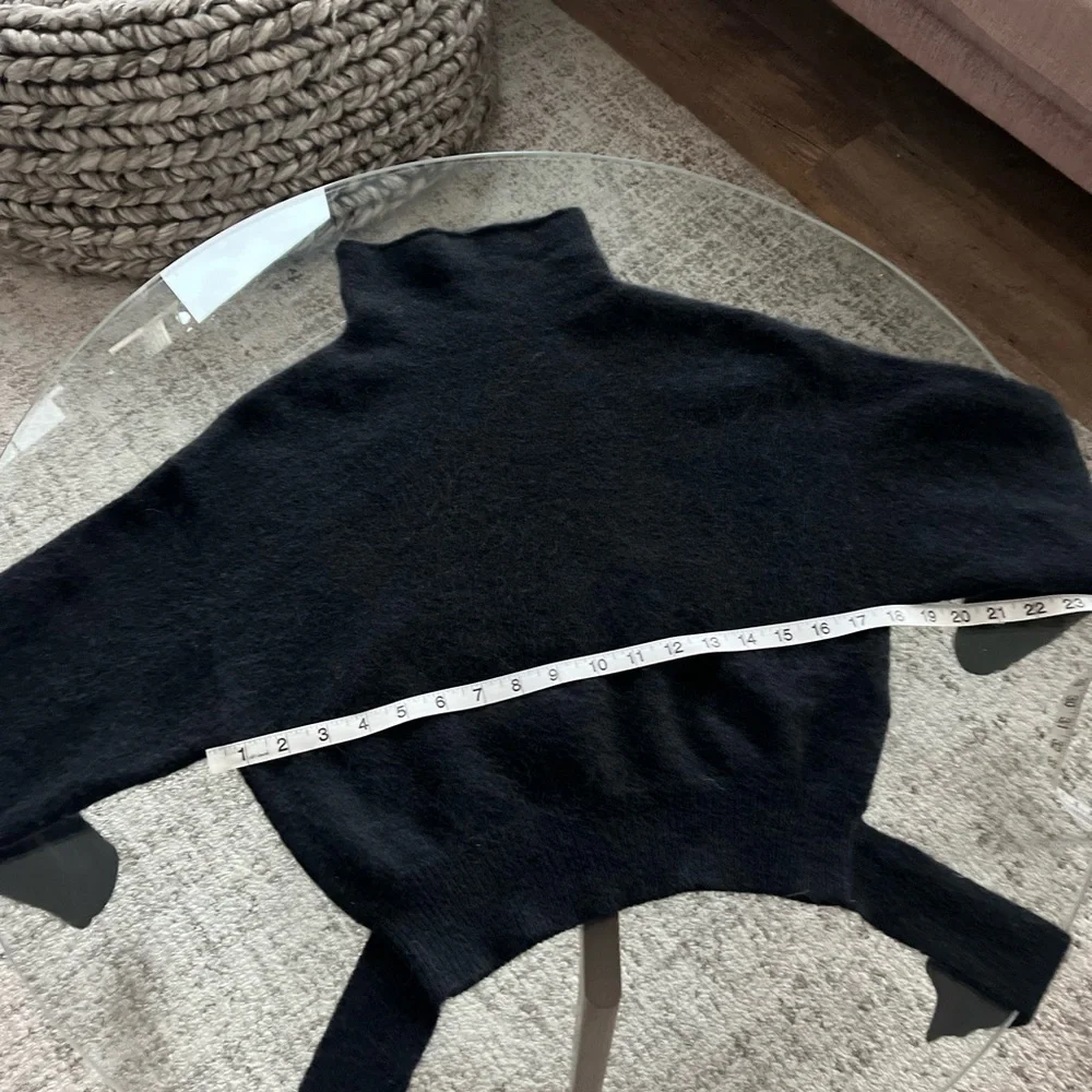 Aritzia Wilfred Lorin Black Wool Knit Alpaca Formal Evening Cozy Sweater Size XS - Picture 11 of 16